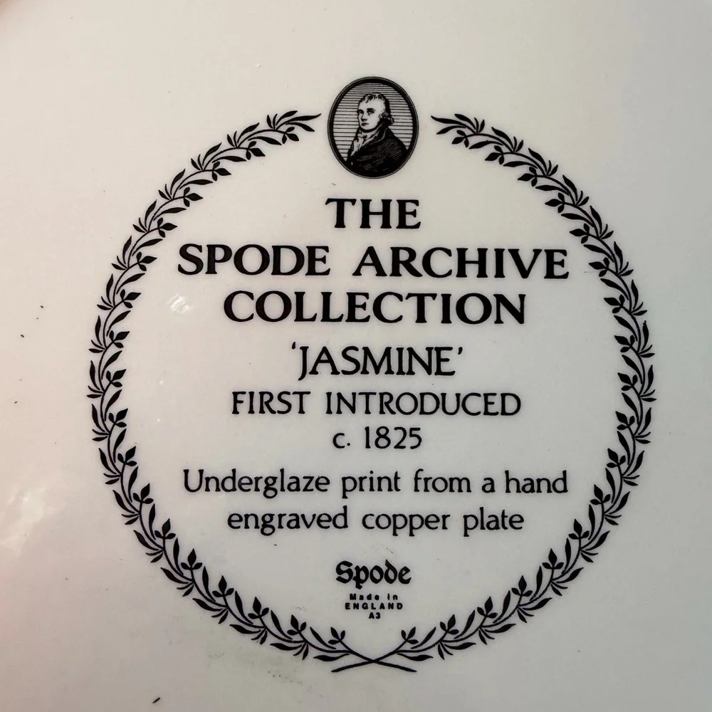 Spode Archive Collection Jasmine Floral Bowl Blue/Black Rare Large 12 “